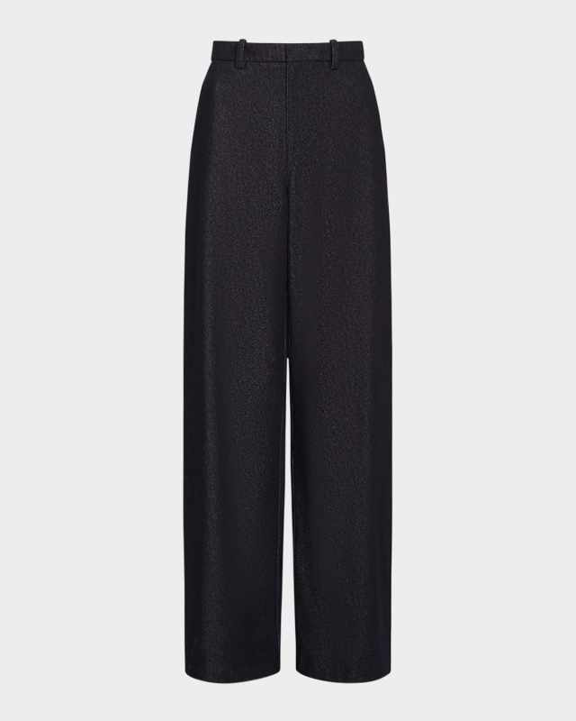 High-Rise Cotton Twill Pants